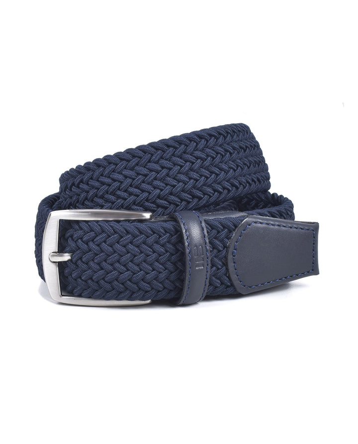 Ceinture textile tressée – Bleu marine