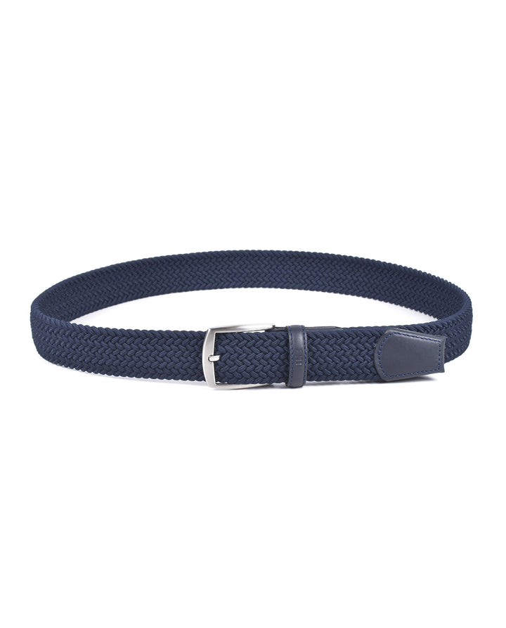 Ceinture textile tressée – Bleu marine