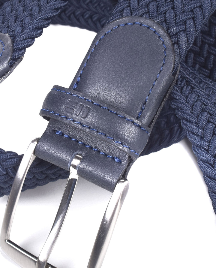 Ceinture textile tressée – Bleu marine