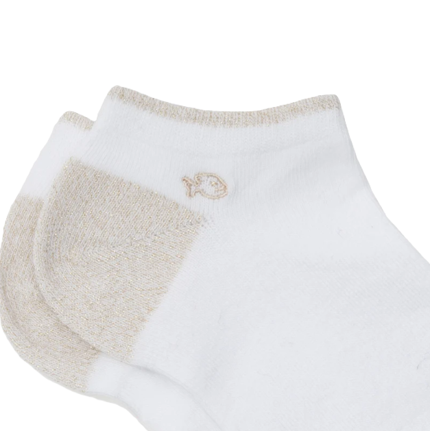 Socquettes "Unies" – Blanc doré