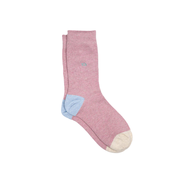 Chaussettes "Unies" – Rose chiné