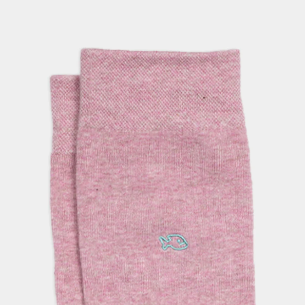 Chaussettes "Unies" – Rose chiné