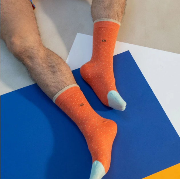 Chaussettes "Square" – Pêche