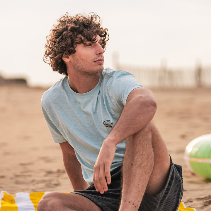 T-shirt "Surfeur" – Bleu clair